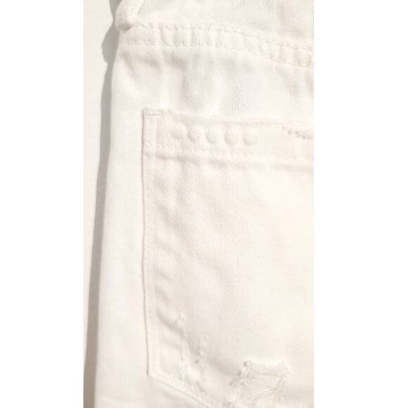 BlankNYC Button Fly Distressed High Rise Cut-Off Shorts White 29 - Picture 10 of 11